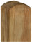 HaGa Rundkopf Holzpfosten 9x9cm | 90cm Höhe | 1 Stück - für Zaunbau - Kiefernholz Kesseldruckimprägniert - Ideal als Gartenzaun oder Hundezaun