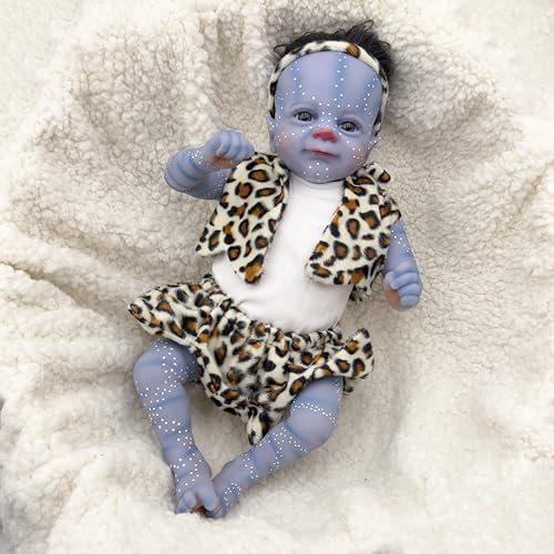 Pinky Reborn Poupée Reborn Avatar 18 Pouces 45 cm Réaliste Bebe Reborn Souple Silicone Réaliste Vinyle Souple Lifelike Mignon Nouveau-né Reborn Baby Dolls Garçon Fille Jouets