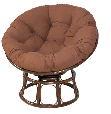 Surwin Hängesessel Kissen, Kissen für Hängesessel Rundes Dicke Stuhlkissen Weich Bequem Gartenstuhlauflage, Kissen Hängesessel für Rattanmöbel und Gartenstuhl (80x80cm,Kaffee)