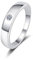Weißgold Ring Herren 585 Echtgold, Ehering 14K Gold Labor Geschaffener Diamant 0.1ct Runden Silber Komfort Fit Größe 57 (18.1)