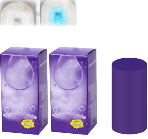 Concentrated Descaling Toilet Cleaning Stick,Toilet Bowl Cleaning Stick,Toilet Bowl Cleaner Tablets,Automatic Toilet Bowl Cleaners for Deodorizing and Descaling,Against Tough Stains (2, Purple)
