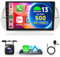 2G+64G Wireless Carplay Android Autoradio 2 Din per FIAT 500 2007-2015 9 Pollici Autoradio con Android Auto GPS Navi WiFi Mirror Link Bluetooth FM/RDS/DAB Telecamera Posteriore