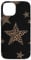 iPhone 14 Leopard Cheetah Star Print On Black Trendy Women Girl Case