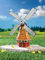 Coopers of Stortford - Solar Windmill - Rustic Garden Décor - 16 LED Lights for Evening Glow - Solar-Powered, No Batteries or Wiring - Weather-Resistant Polyresin