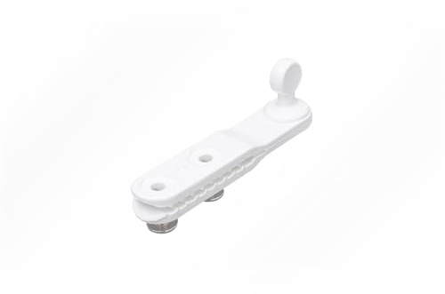 Planenscout KROKOFIX® Schienengleiter für Kederschienen Hakengleiter gekröpft Nylon weiß 12mm mit Nieten