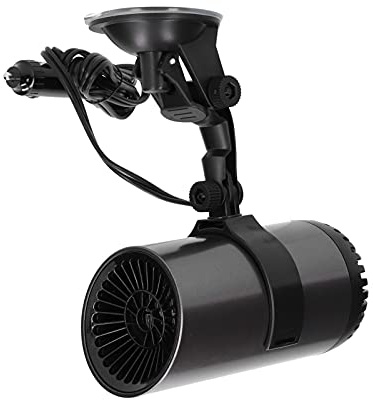 Autoheizung 2 in 1 Lüfter 150W 12VDC Tragbarer Defogger -Stecker und Spiel mit 360 ° -Drehhalter -Saugbecher -Keulenheizung, Schnelle Heizkühlung in Heizungen Enttäuschen