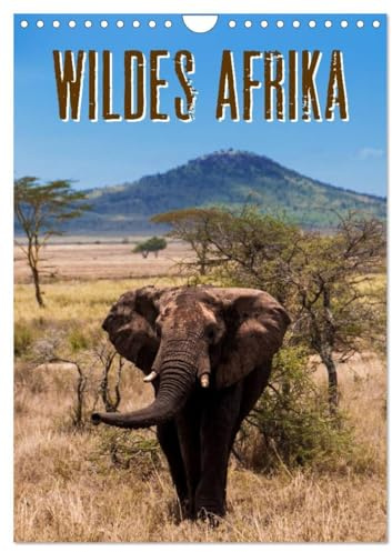 Wildes Afrika (Wandkalender 2026 DIN A4 hoch), CALVENDO Monatskalender: Eine bezaubernde Reise durch Afrika. Vom Lake Manyara über die Serengeti bis nach Sansibar (CALVENDO Tiere)