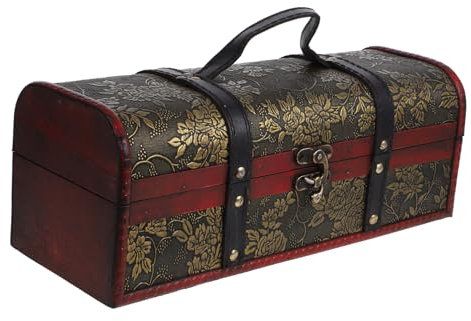 Red Wine Box Empty Bottle Organizer Wooden