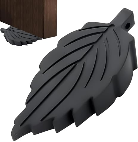 Cale de porte feuille de sécurité pour portes avec motif de feuilles | Sécurité enfant flexible pour salle et travail