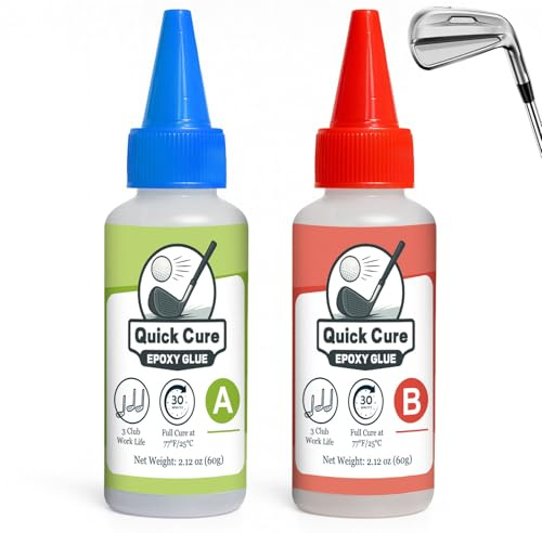 NICE2MEU 120ml Colle Epoxy Bi-composant, Colle Epoxy Golf, Adhérence Forte, Prise Initiale en 5min, pour Réparer Shafts de Clubs Graphite et Acier, Conducteurs, Fers, Putters