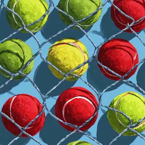 ARiXIaNg Selbstklebende Tapete 44x600 cm Tennis 3D Wandtapete Selbstklebend Tapete Kawaii Sport Kinderzimmer Mustertapete Klebetapete Wasserdicht Wohnzimmer Schlafzimmer Küche