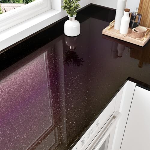 Yullpaper Purple Wallpaper for Living Room Kitchen Worktop Covering Vinyl Self Adhesive Bathroom Wallpaper Waterproof Furniture Vinyl Wrap for Kitchen Cupboards Purple Wall Paper Roll 40cm x 300cm
