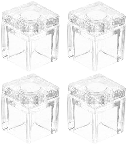 KOMBIUDA 4 Stück Unsichtbarer Magnetverschluss FüR SchranktüRen | Und Schubladen Verschluss Aus Transparentem Acrylglas FüR GlastüRen Vitrinen Und KüChenmöBel