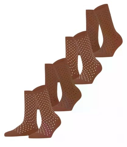 ESPRIT Damen Fine Dot 4-Pack Socken Baumwolle atmungsaktiv