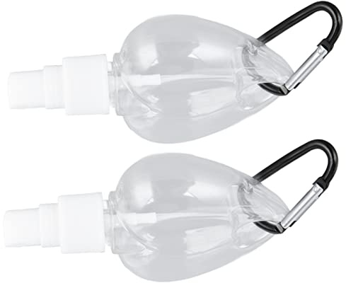 SEAFRONT mit Clamp/Holder, Tragbarer, Nachfüllbarer Behälter, 50 Ml PET-Kunststoff-Sprühflasche für Reise-Toilettenartikel, Körperwaschshampoo (Herzform sprühen)