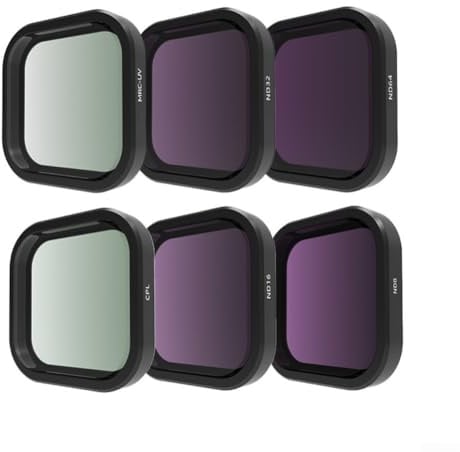 3-teiliges ND CPL UV-Filter-Set für Hero 12 11 10 9 8 7, optimiert für Go Pro Iit Video- und Foto-Verbesserung (6-in-1)
