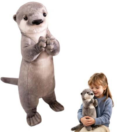 JORCEDI 35cm Otter Kuscheltier, weichem süßes Plüschtier, zum Kuscheln & Spielen, Kinder und Erwachsene (Kurzschwanzkänguru)