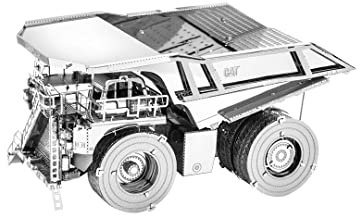 Metal Earth Fascinations Metallbausätze - Muldenkipper Cat Mining Truck, lasergeschnittener 3D-Konstruktionsbausatz, 3D Metall Puzzle, DIY Modellbausatz mit 3 Metallplatinen, ab 14 Jahre