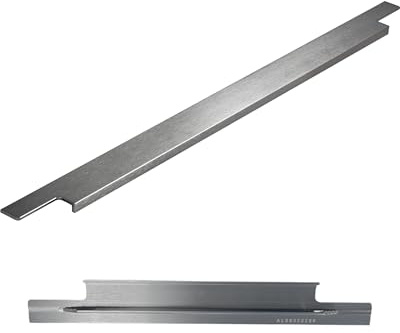 GedoTec Profil-Griff Alu Möbelgriff Küche Griffleiste Edelstahl-Optik - MALIBU | Küchengriff Aluminium für Möbel - Schubladen | Schrank-Griff Länge 496 mm | 1 Stück - Schubladengriff mit Harpunensteg