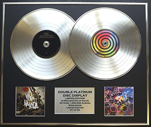 COLDPLAY/Zweifache Platin Schallplatte DISPLAY/Limitierte Edition/COA/VIVA LA VIDA & MYLO XYLOTO
