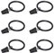 Coideal Black Curtain Rod Ring Clips, 30 Pack Rustproof Metal Drapery Ring with Clips Hook for Hanging Heavy Curtains and Drapes (35 mm)