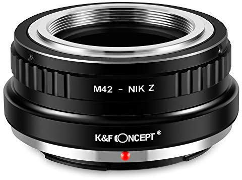 K&F Concept Adaptador de Objetivo M42-Nik-on Z,Anillo Adaptador de Montura Lente Compatible con Objetivos M42 a Cuerpo de Cámara Nikon Z Z5 Z6 Z7 (Mount Z)