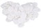 100PCS Plastic Concealed Hinge Hole Cover Plug Cap Opening Hole Size 35mm White