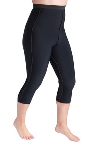Sigvaris Lymphedema Compreshort Capri 10 15 mmHg Black XXXL Reg 1306 CP