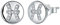 J.Endéar Sternzeichen Fische Ohrringe Damen Mädchen, Ohrstecker Silber 925 Zirkonia 8 * 8mm Runde Kleine Ohrringe Schmuck Geschenk