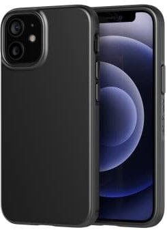 tech21 T21-8360 Evo Slim for Apple iPhone 12 Mini 5G - Germ Fighting Antimicrobial Phone Case with 8 ft. Drop Protection, Charcoal Black