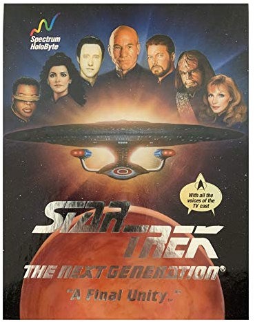 Vintage 1995 Star Trek The Next Generation A Final Unity PC CD-Rom Game Forer Shop Thekenanzeige Artikel