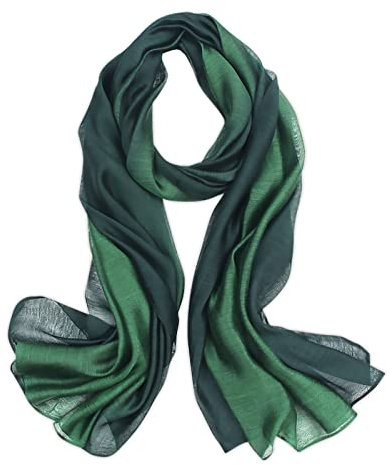 LumiSyne Seidenschal Damen Farbverlauf Baumwolle Leinen Seidentuch Mode Eleganten Leichte Weich Halstuch Sonnencreme Stola Ganzjährig