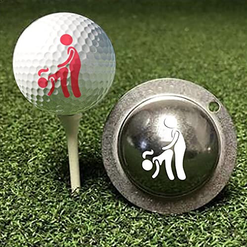 GUOZHI Tin Cup Golf Ball Marker Stencil, Tin Cup Golf Ball Custom Marker Alignment Tool Models Personalized Golf Ball Markers for Men or Women (B), M