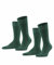 FALKE Happy Double Pack M So algodón lisos 2 pares, Calcetines Hombre, Verde Hunter Green 7441, 43-46