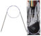Aeelike Rundstricknadel Set 3,5 mm, Edelstahl Rundstricknadeln mit Farbiges Stahlseil, 65 cm Metall Rundstricknadeln Set, Ergonomische Stricknadeln Rundstricknadel für Socken, Ärmel, Hüte
