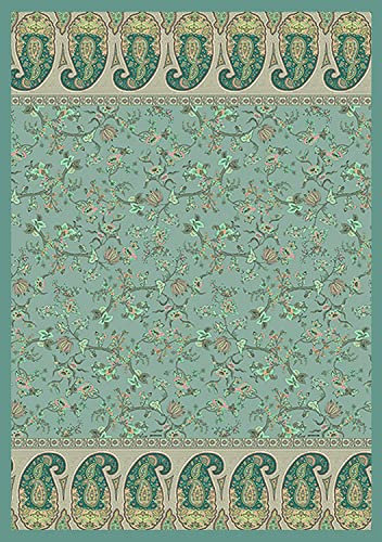 Bassetti Plaid Genova V1 aus Baumwolle Mako-Satin in der Farbe Grün, Maße: 155cm x 220cm, 9324105