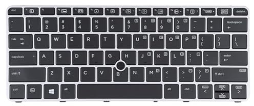 Tastiera di Ricambio del Laptop per HP EliteBook 820 G3 US Versione Tastiera con retroilluminazione e puntamento