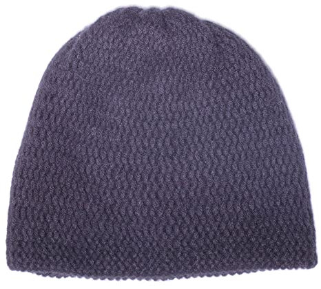 Tumelo 100% Kaschmir Mütze Damen & Herren, edle Cashmere Beanie Strickmütze, Unisex, warme Wintermütze - Schwarz