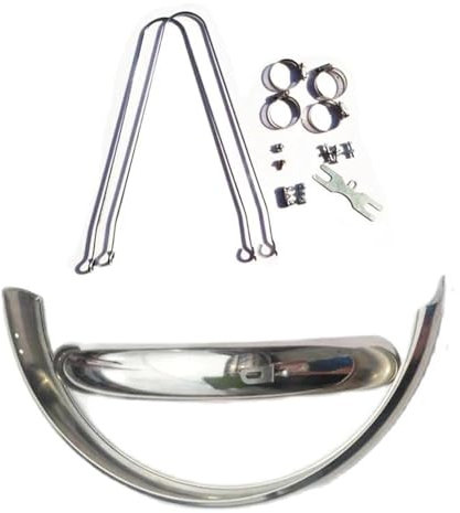 Schutzbleche 18 Zoll 20 Zoll Retro Rennrad Schutz Fahrrad Fender Edelstahl Kotflügel vorne hinten Flügel Fender Fahrradzubehör (Color : 18 inch D Brake)