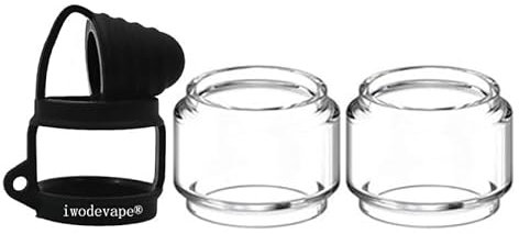 WratryParts 3-in-1 Ersatz-Staubkappe für Glasröhrchen, passend für Zeus X, Zeus Sub Ohm, Zeus Dual, Zeus X Mesh RTA Tank (mit schwarzer Kappe)