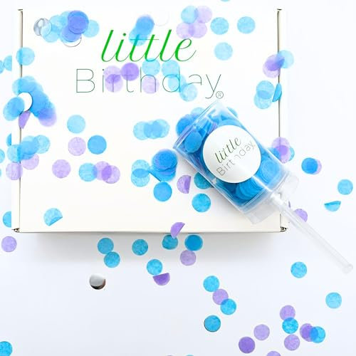 LITTLE BIRTHDAY | 4x wiederbefüllbare Schnipsel Kanonen | Konfetti Push Pop | Popper | Konfetti Bombe | Geburtstag | Kindergeburtstag | Mitgebsel | rund 1,5cm