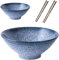 LUbrel Ramen Bowls,soup bowl,900ml Japanese Ramen Bowl,1 Set of Ceramic Soup Bowls,for Pho Soup Udon, Microwave & Oven Safe-8in Black (Color : Green, Size : 8in Blue)