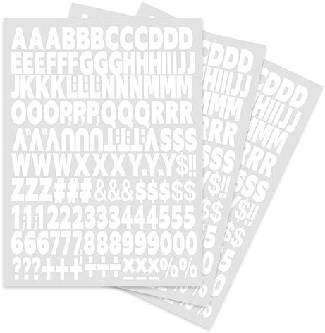 3 Sheets Iron On Heat Transfer Letters and Numbers 504 Pieces Iron On Letters for Clothes Fabric Washable Iron-On Letters for Sports Jersey T-Shirts Slogan Printing DIY Crafts Decoration
