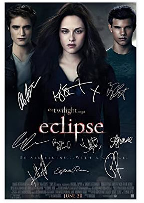 The Cast of The Twilight Movies Signierte Poster 3 Leinwand Poster Schlafzimmer Dekor Sport Landschaft Büro Zimmer Dekor Geschenk ungerahmt 60 x 90 cm