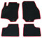 AD Tuning HG0885-ROT Fußmatten Set (4teilig) Schwarz Rot Autoteppiche Matten
