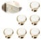 SVOCK Schrankgriffe Gold Rund 6Pcs, Schrank Knöpfe Möbelgriffe Edelstahl 30mm, Schränke Möbelknöpfe Weiß Gold, Kommodenknöpfe für Griffe Kommode, Goldene Griffe Schrank Schubladenknöpfe mit Schrauben