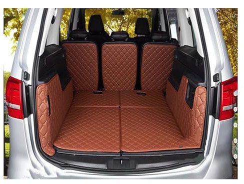 SKINII Kofferraum Schutzmatte Spezielle Kofferraummatten Für VW Für Sharan 2012–2022 wasserdichte Kofferraumteppiche Laderaumauskleidung Fußmatten Kofferraum