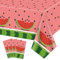 4Pcs Wassermelone Party Tischtuch, Rechteckige Kunststoff Wassermelone Tischdecken, Wassermelone Geburtstag Party Supplies für Kinder Geburtstag Baby Dusche Sommer Obst Party, 130 x 220cm