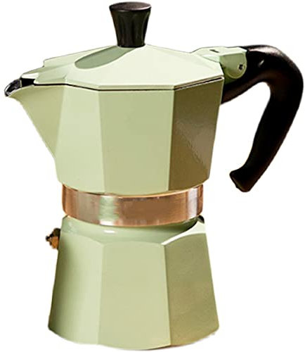 OQHAIR Caffettiera Espresso in Alluminio di Tipo Italiano Moka per Uso Domestico in Ufficio su fornelli a Gas o elettrici Americano Latte Mocha Cappuccino Macchiato