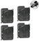 Mengshen Door Knob Alarm 4 Pack, 120dB Loud Vibration Sensor Door Window Open Alert Siren DIY Protection for Home Security Apartment Travel Kids Elderly Small Size (Black)